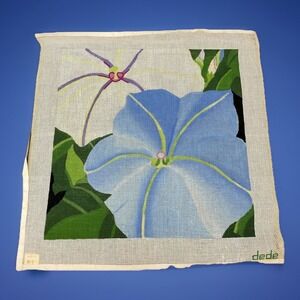 DEDE Hand Painted Needlepoint Canvas - Morning Glory Glories Flower Spring‎ 13ct